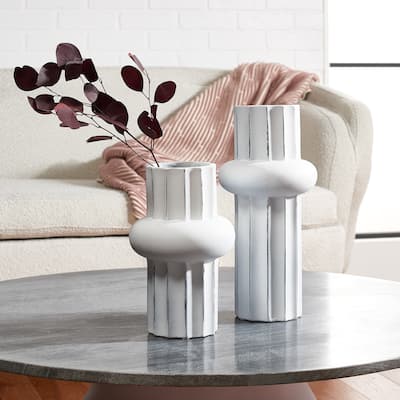 SAFAVIEH Home Croix Ceramic Vase -Set of 2