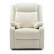 preview thumbnail 1 of 4, Solid Reclining Upholstered Accent Chair with Padded Arms - 40" - White