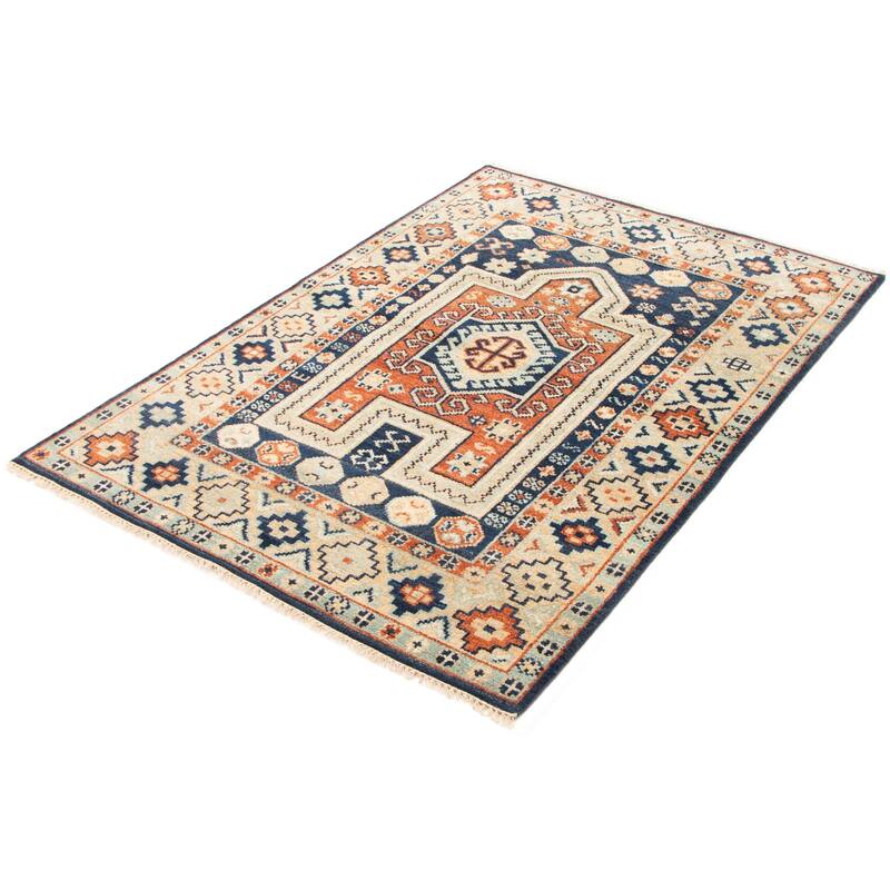 ECARPETGALLERY Hand-knotted Jules Serapi Dark Blue Wool Rug - 5'4 x 7'9
