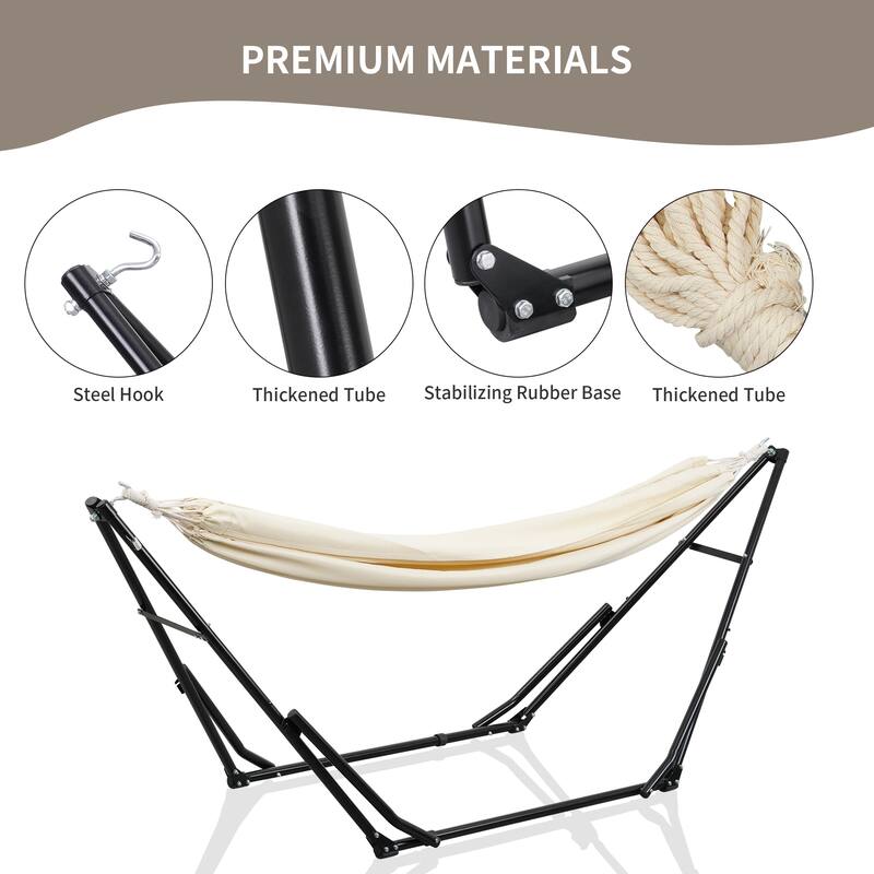 2 in 1 Hammocks Portable Convertible Hammock Swing Chair with Steel Stand