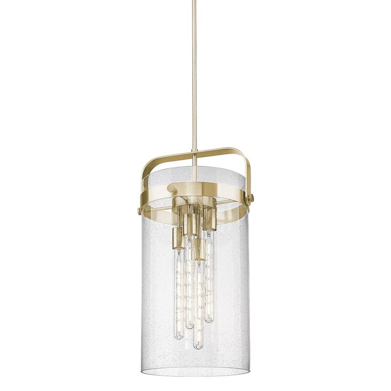 Innovations Lighting 413-4SL-25-12 Pilaster Pendant Pilaster 4 Light - Champagne Bronze / Seedy