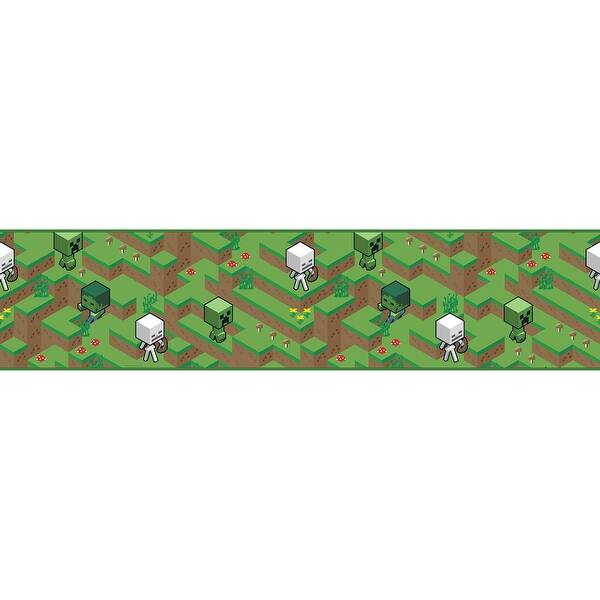 slide 2 of 4, Minecraft Hillside Peel and Stick Border