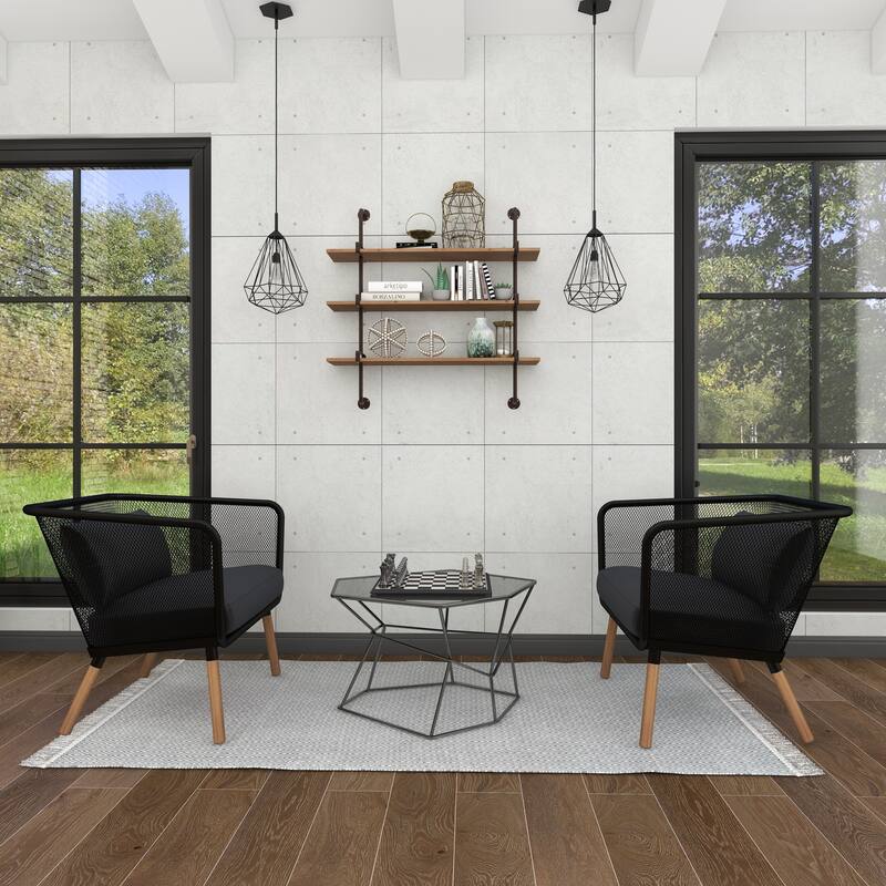 Aluminum Metal Chess Game Set with Black and Silver Pieces - Silver - Roche River Decor