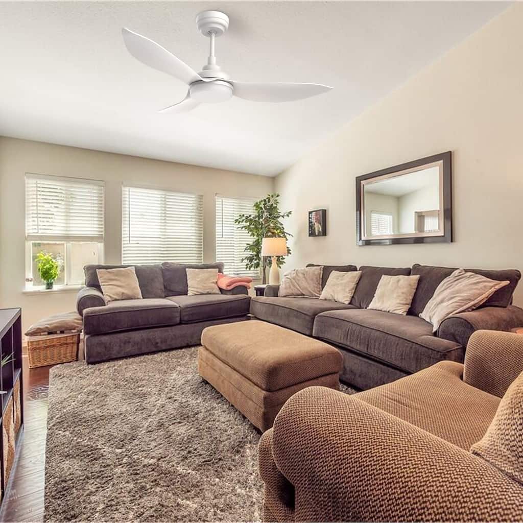 CARRO Chamomile 45" ABS 5-Blade Smart Ceiling Fan Light and Remote-Downrod