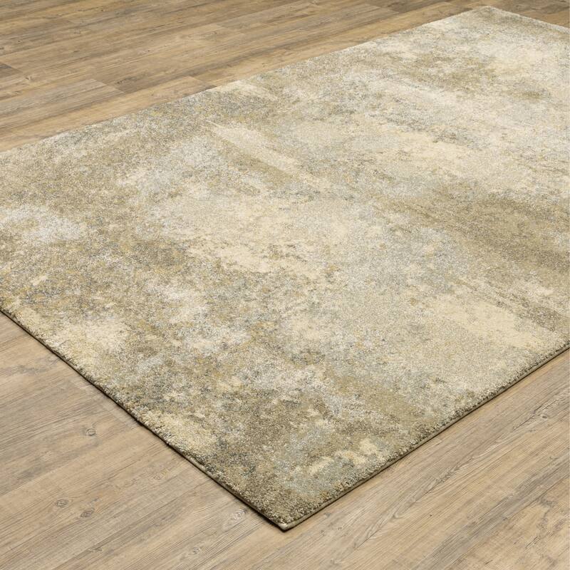 Style Haven Anton Contemporary Abstract Yellow/Gold Area Rug