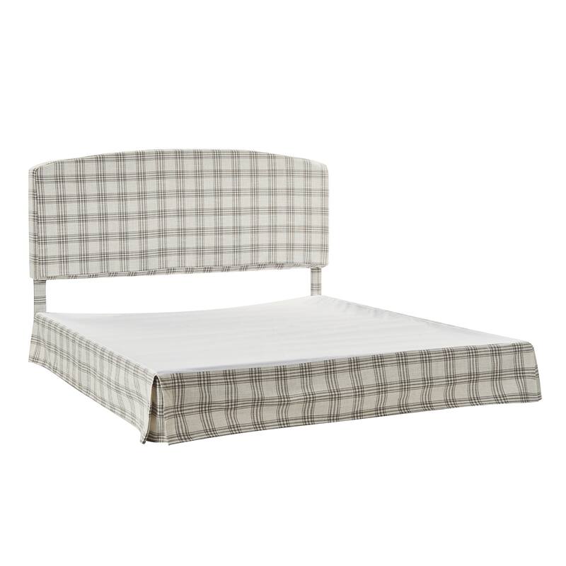 Knut Traditional 2 Piece Bedroom Upholstered Platform Bed with Washable Slipcover Set-QB by HULALA HOME