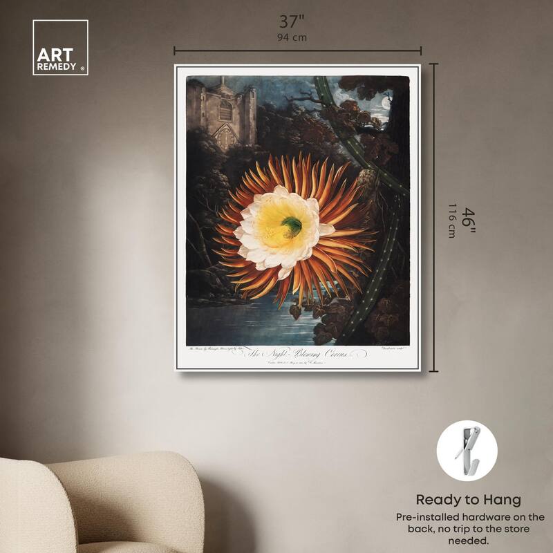 Night-Blowing Cereus 1807 Canvas by Art Remedy