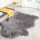 preview thumbnail 26 of 93, SAFAVIEH Handmade Arctic Shag Guenevere 3-inch Extra Thick Rug 4' x 6' Scallop - Grey