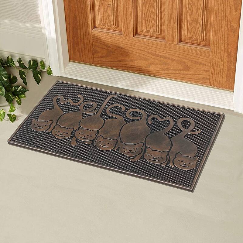 A1HC Welcome Rubber Pin Mat Beautifully Hand Finished Doormat