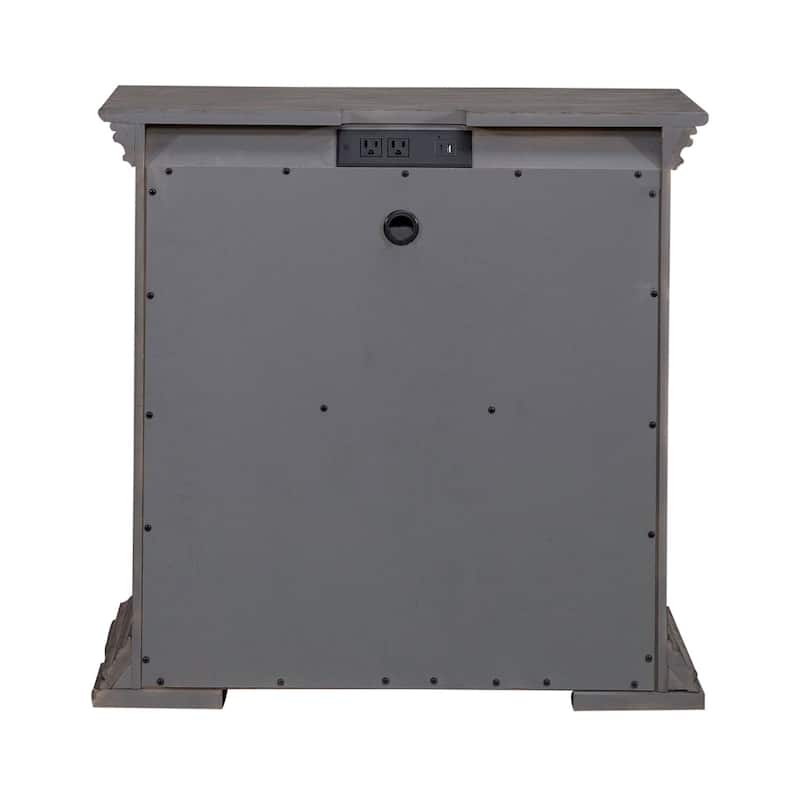 Big Valley Graystone Nightstand with Charging Station