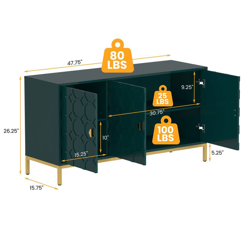 3 Door Accent Cabinet