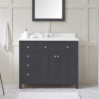 OVE Decors Newcastle 42 in Undermount Single Sink Vanity with Marble Top