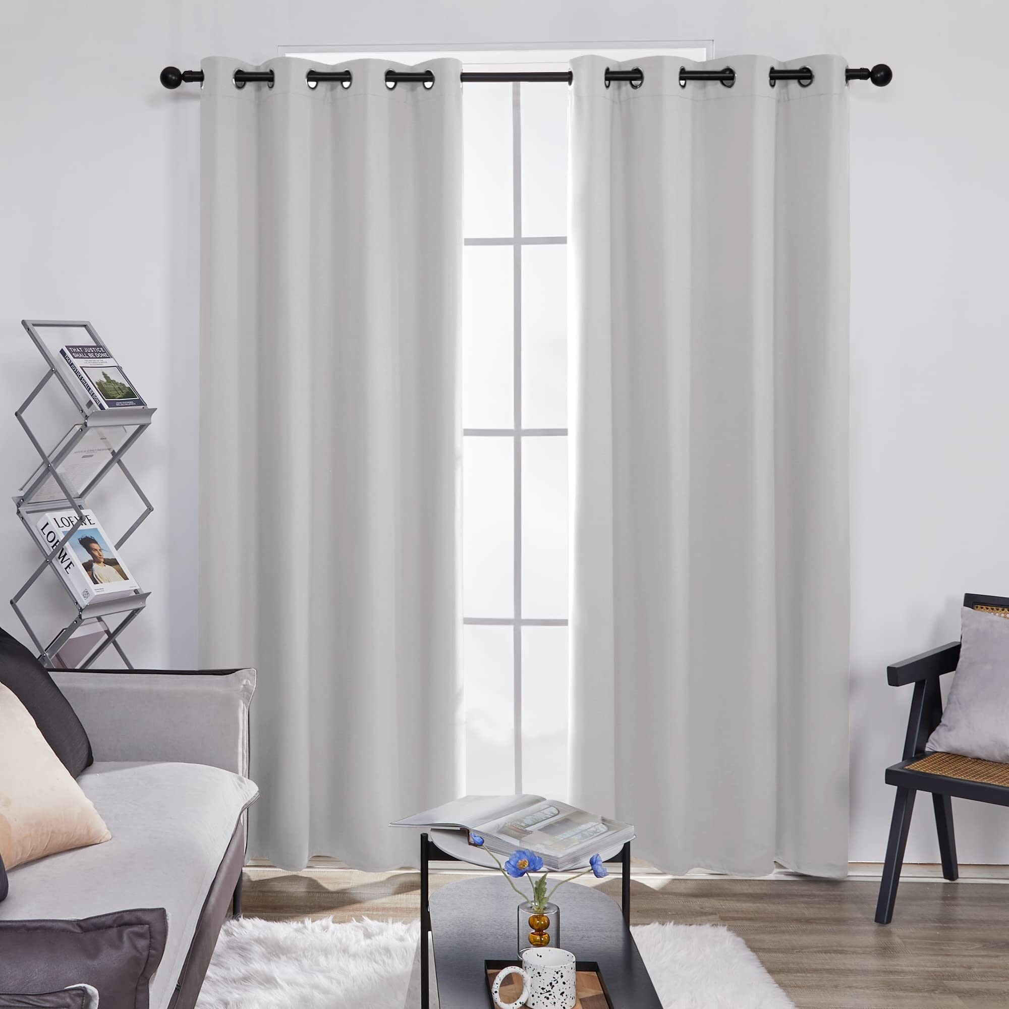 Deconovo Grommet Room Darkening Curtains, Set of 4 Panels