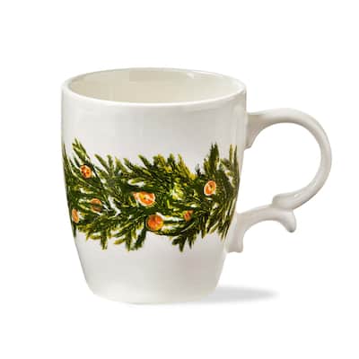 Citrus Grove 14oz Ceramic Mug - Multicolor Dishwasher Safe Drinkware for Christmas - 5.7" L x 4" W x 4.5" H