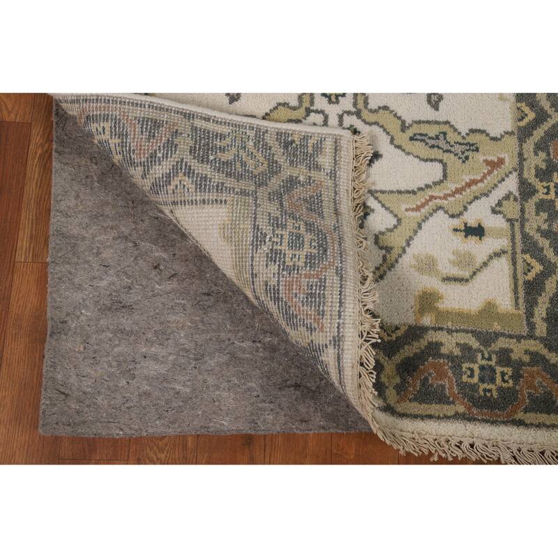 Ivory Oushak Oriental Runner Rug Handmade Wool Carpet - 2'7"x 7'11"