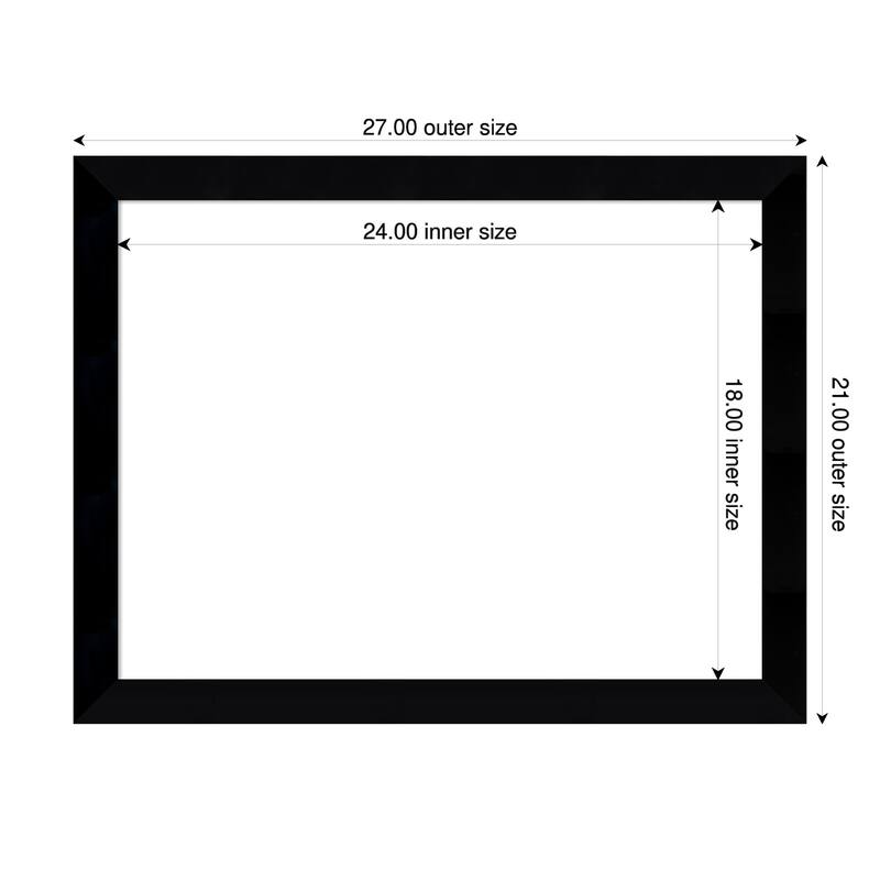 Amanti Art Black Museum Framed Dry Erase Magnetic Board - 27 x 21 in