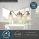 preview thumbnail 5 of 7, Standford 3-Light 19 in. W Antique Brass Gold Bathroom Vanity Lighting Fixture, White Alabaster Glass Shade, Dimmable Wall Mount