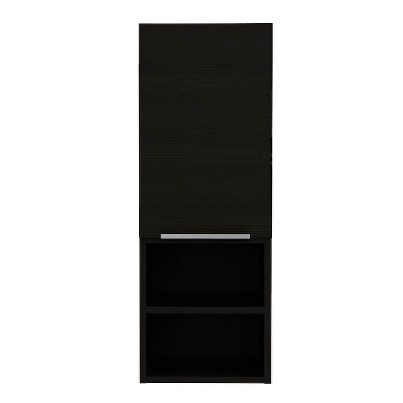 TUHOME Mila Wall-Mounted Bathroom Medicine Cabinet with Open & Closed Storage