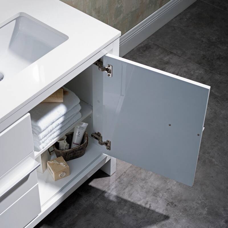 Solid Wood Bathroom Vanity with Mirror Medicine Cabinet