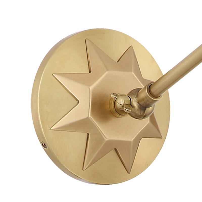 Morgan 1-light Aged Brass Wall Mount - 7'' W x 11'' H x 17'' D