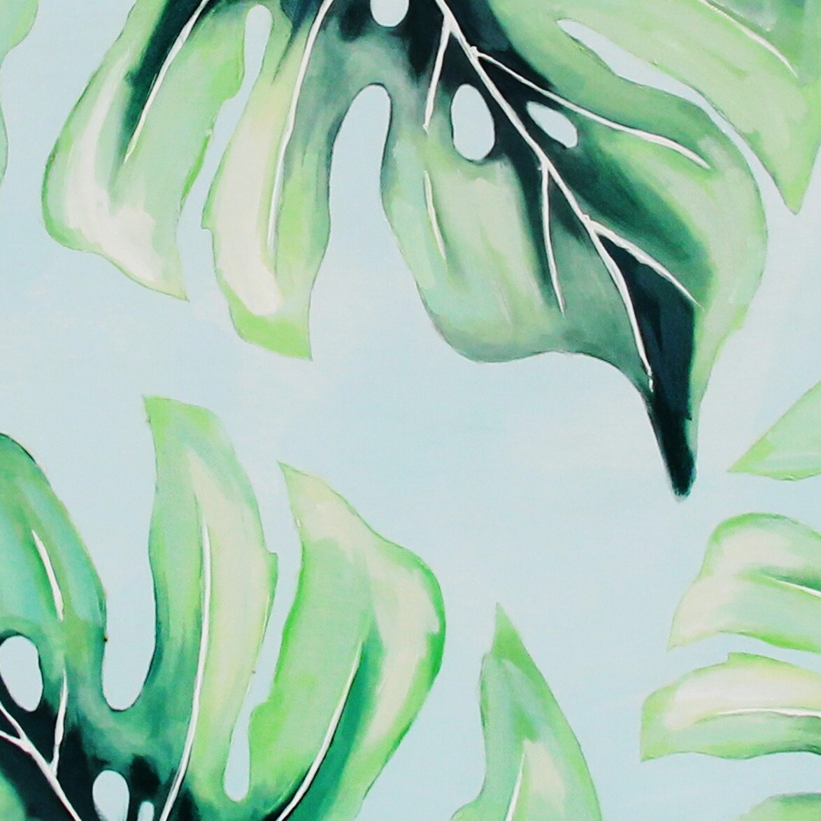 Shop Large Canvas Wall Art With Tropical Leaf Design 36 X 47