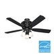 preview thumbnail 2 of 19, Hunter 54" Promenade Ceiling Fan with LED Light Kit and Handheld Remote - Victorian, Transitional - ENERGY STAR!