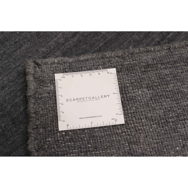ECARPETGALLERY Hand Loomed Kashkuli Gabbeh Dark Grey Wool Rug - 5'0 x 8'2