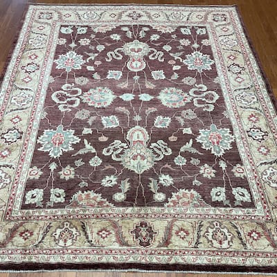 HERAT ORIENTAL Handmade Oushak Wool Rug - 6'5" x 7'9"