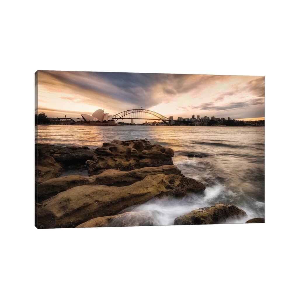 iCanvas "Sydney In Gold And Blue" by Danny Head Canvas Print