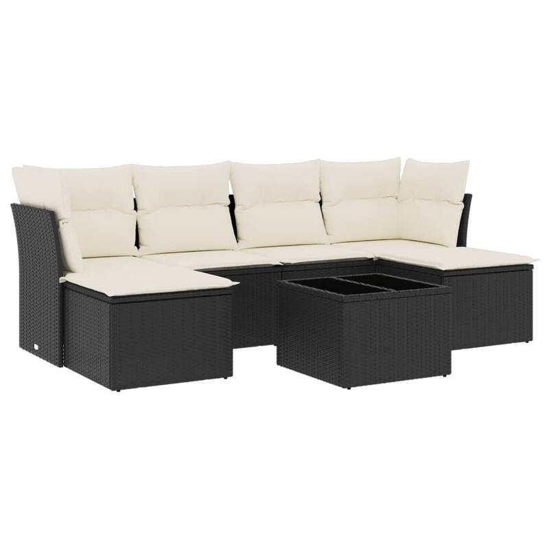 vidaXL Garden Sofa Set Black