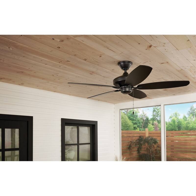 Kichler Renew Patio 52 inch Ceiling Fan Satin Black with Reversible Blades