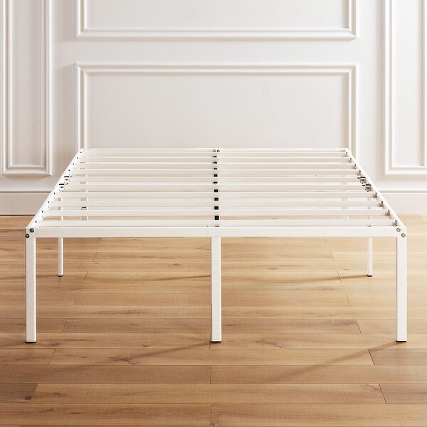 Metal 18 inch Platform Bed with Steel Slats By Crown Comfort On Sale Bed Bath Beyond 31696887