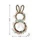 preview thumbnail 10 of 36, Glitzhome Easter Bunny Shaped Wreath with Eggs Satin Ribbon Bow Basket