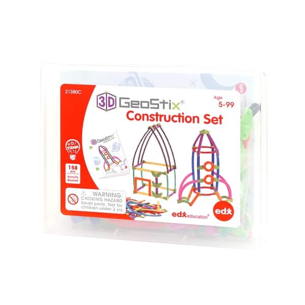 slide 2 of 4, edxeducation GeoStix 3D Construction Set Multi - Kids