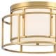 preview thumbnail 3 of 2, Brian Patrick Flynn for Crystorama Hulton 2 Light Luxe Gold Ceiling Mount - 15''W x 9''H