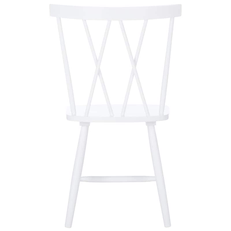 SAFAVIEH Treva Spindle Back White Dining Chair (Set of 2) - 20.9" W x 19.7" L x 34.1" H - 21Wx20Dx34H