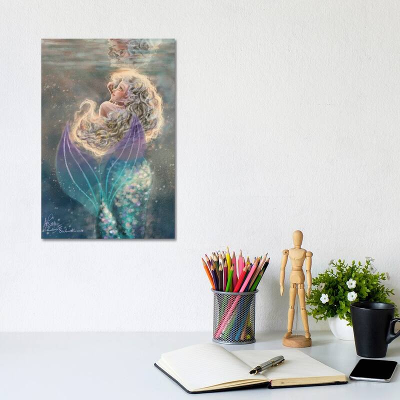iCanvas "Ste-Anne Mermaid Under The Water" by Anastasia Tsai Canvas Print - 12x8x0.75