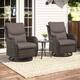 Option Brown Rattan - Grey Cushion