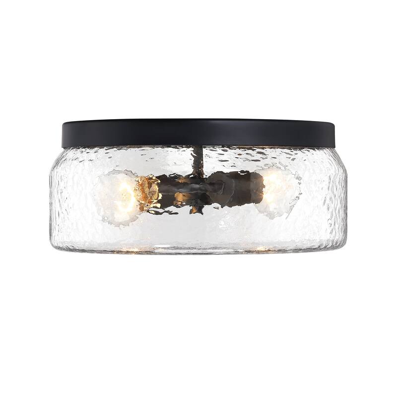 Designers Fountain D323M-FM Rose Marie 2 Light 13" Wide Flush Mount - Matte Black