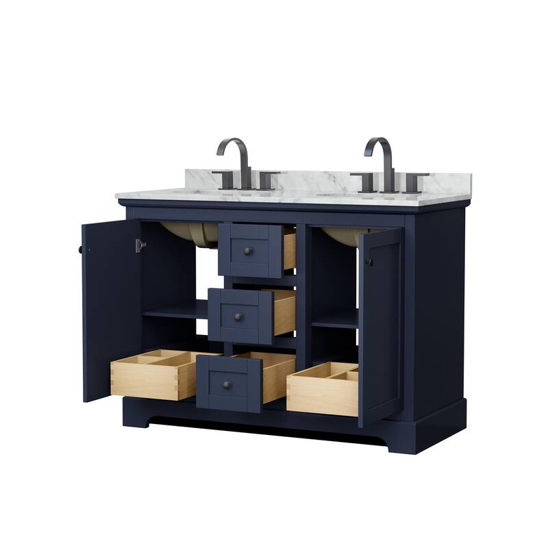 Wyndham Collection Avery 48" Free Standing Double Basin Vanity Set