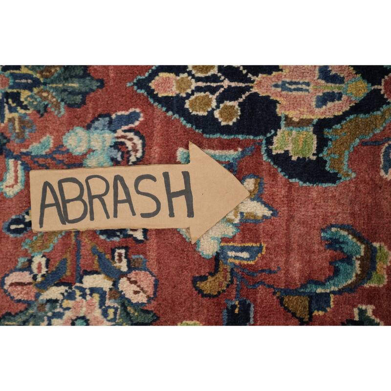 Hand Knotted Oriental 100% Wool Carpet Traditional Traditional Red Mahal Area Rug - 13' 10'' X 10' 6''