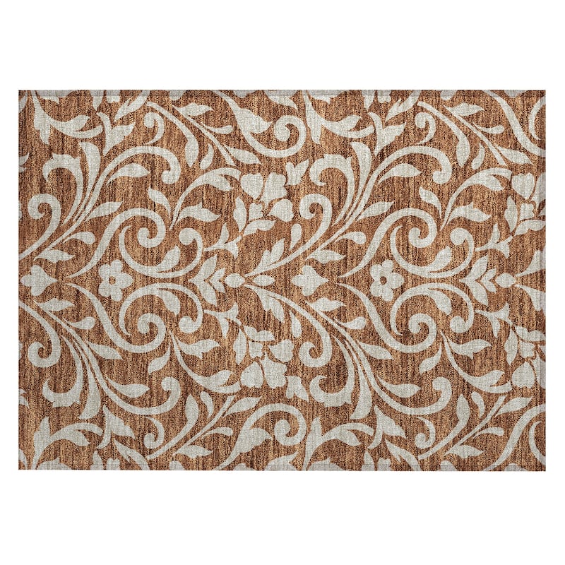 Machine Washable Indoor/ Outdoor Chantille Traditional Elegant Rug
