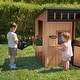 preview thumbnail 10 of 9, Backyard Discovery Caraway Cottage Cedar Playhouse, Play Kitchen - 4'2" x 3'7"