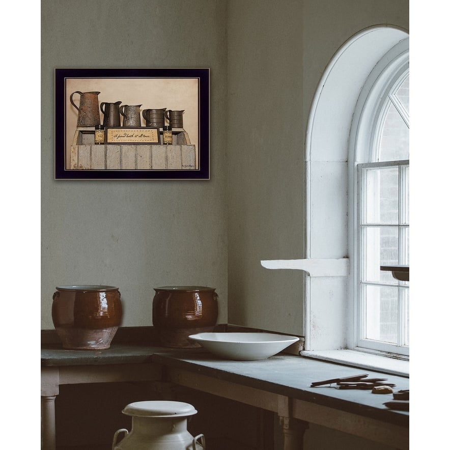 TrendyDecor4U Farmhouse "A Friend Loveth at All Time" Framed Print Wall Art by Susie Boyer - Rustic