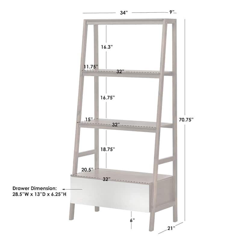 Lifestorey Nordic Ladder Bookshelf