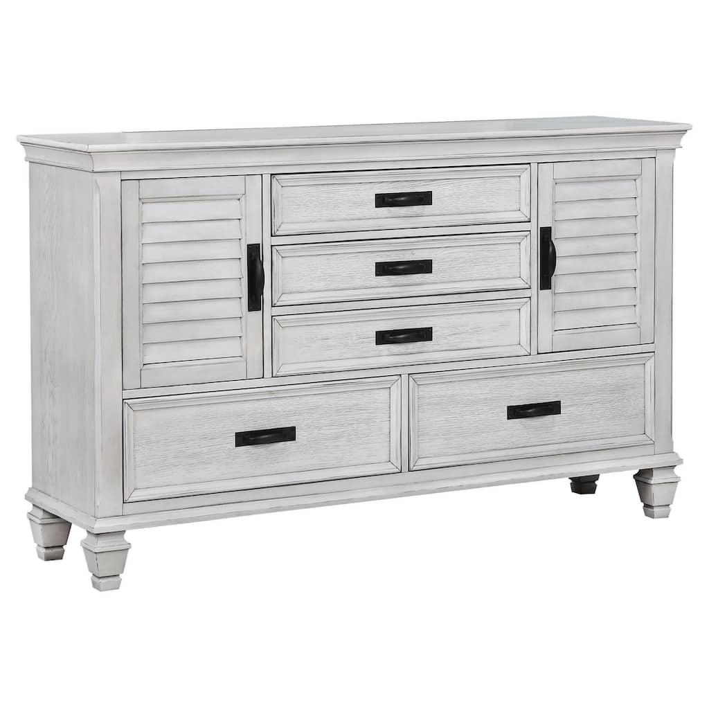 Franco Farmhouse Wood Frame Dresser with 5-drawer