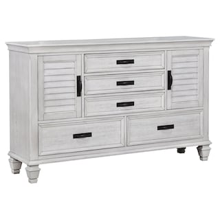 Franco Farmhouse Wood Frame Dresser with 5-drawer