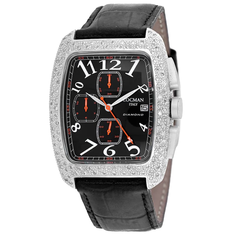 Locman Women's Diamond Classic Black Dial Watch - 487BK2DC/BK - 6 (36)