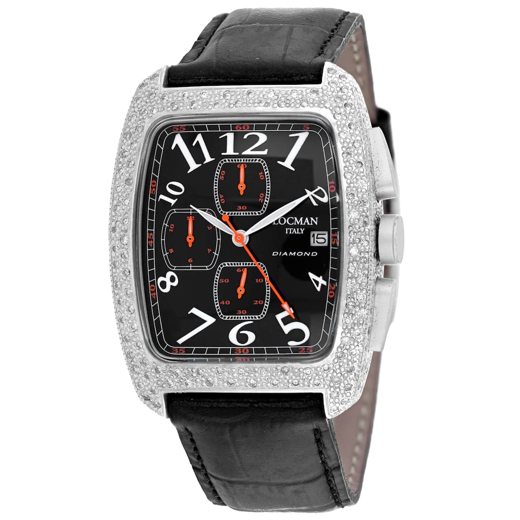 Locman Women's Diamond Classic Black Dial Watch - 487BK2DC/BK - 6 (36)