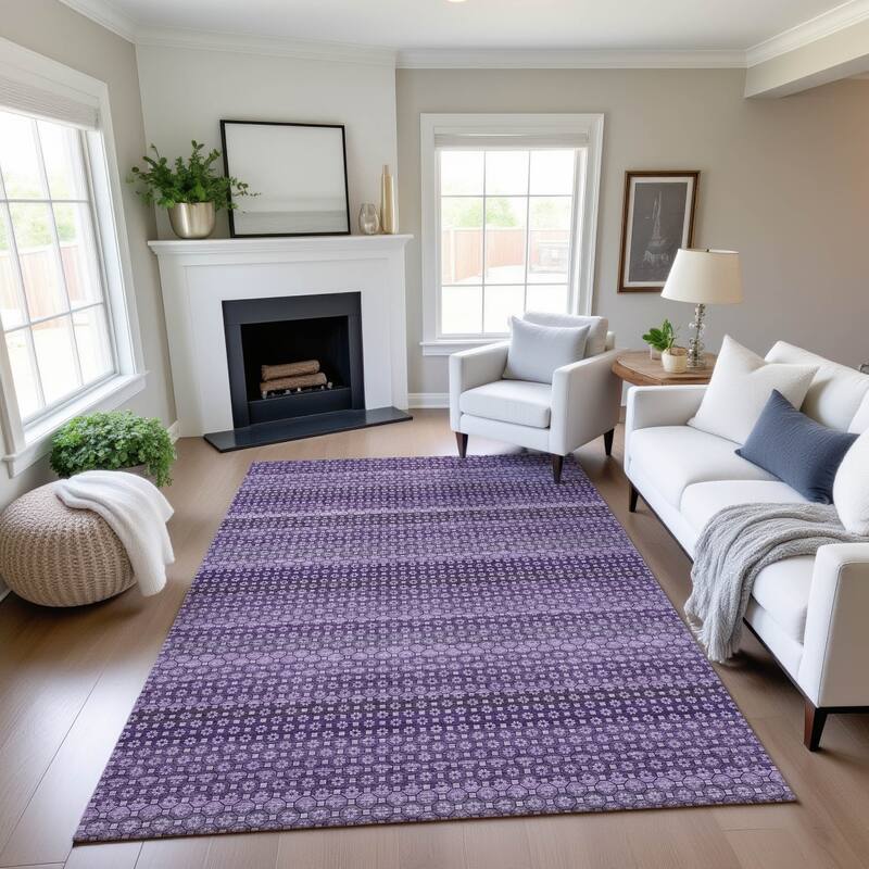 Premium Washable Super Soft Moroccan Ombre Mayfield Rug - Lavender - 5' x 7'6"
